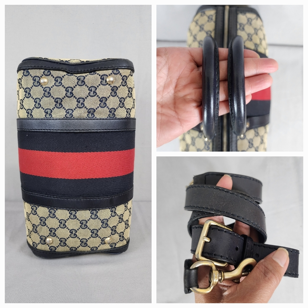 ✨️GUCCI GG Canvas Web Boston Bag - Picture 8 of 16